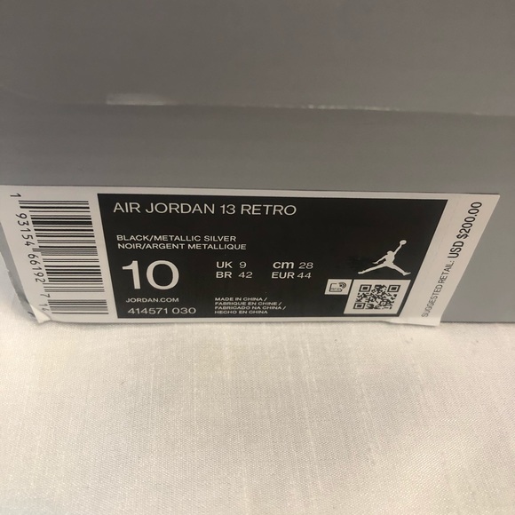 SOLD Jordan 13 Retro 414571030 Black & Green NEW - Picture 9 of 9